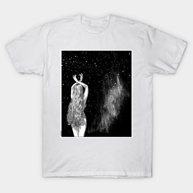 asc 604_aftel_L'invocation à Vénus (Venus under the sky) T-Shirt by apolloniasaintclair